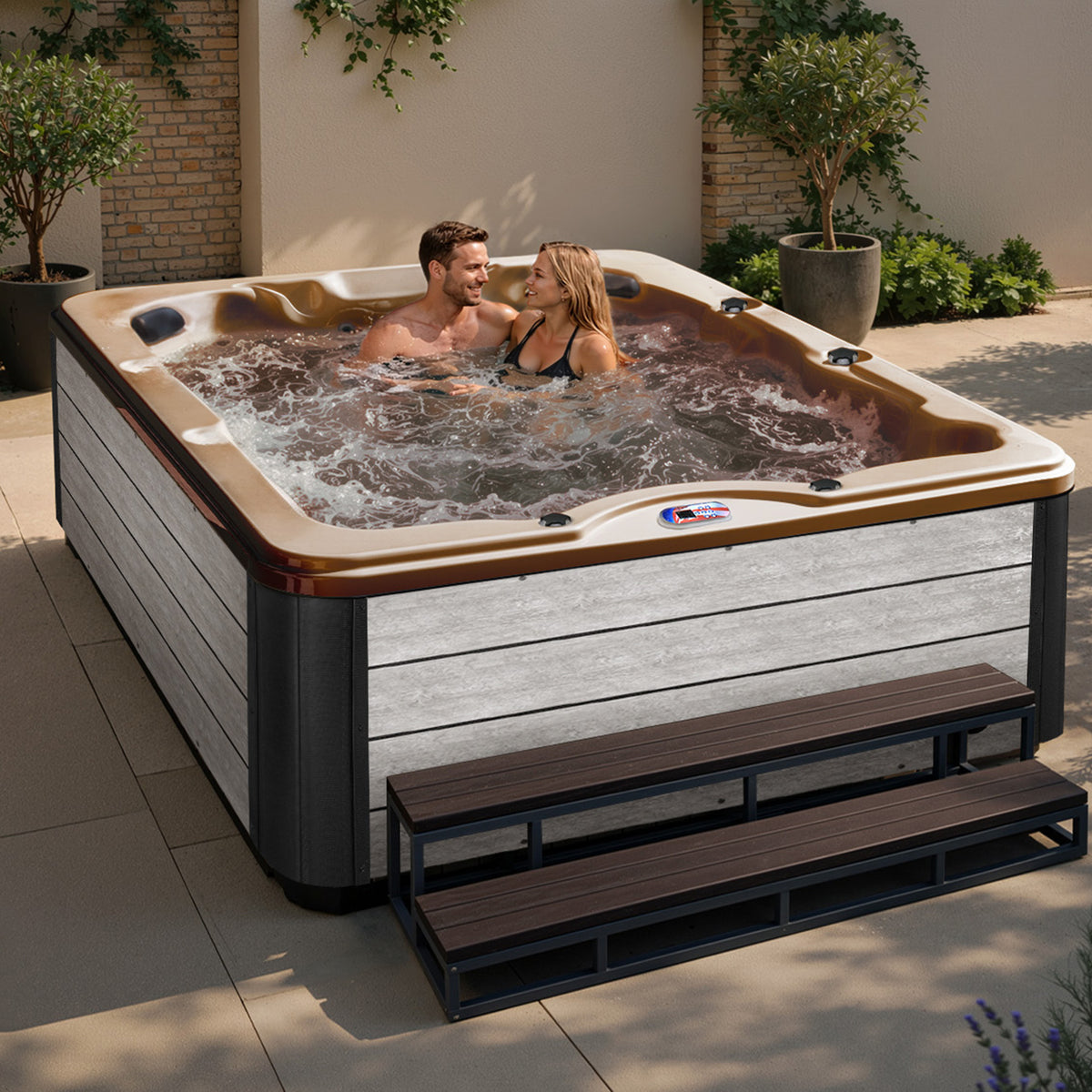 American Spas AMZ740L Lounger Hot Tub - manufacturer product image
