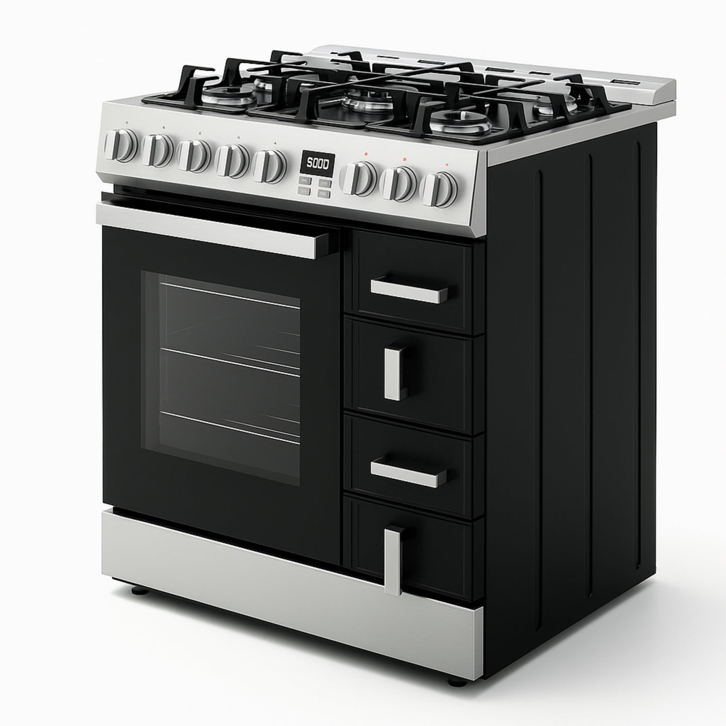 Velori Atelier Series™ – 90cm Pro Gas Range (Drawer Stack Design)