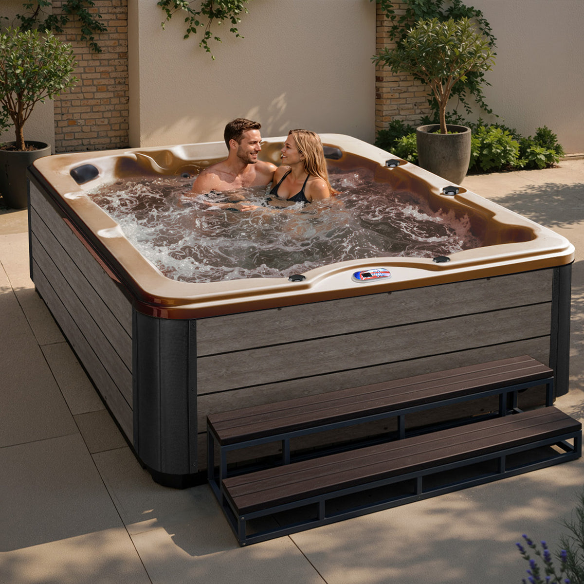 American Spas AMZ740L Lounger Hot Tub - manufacturer product image