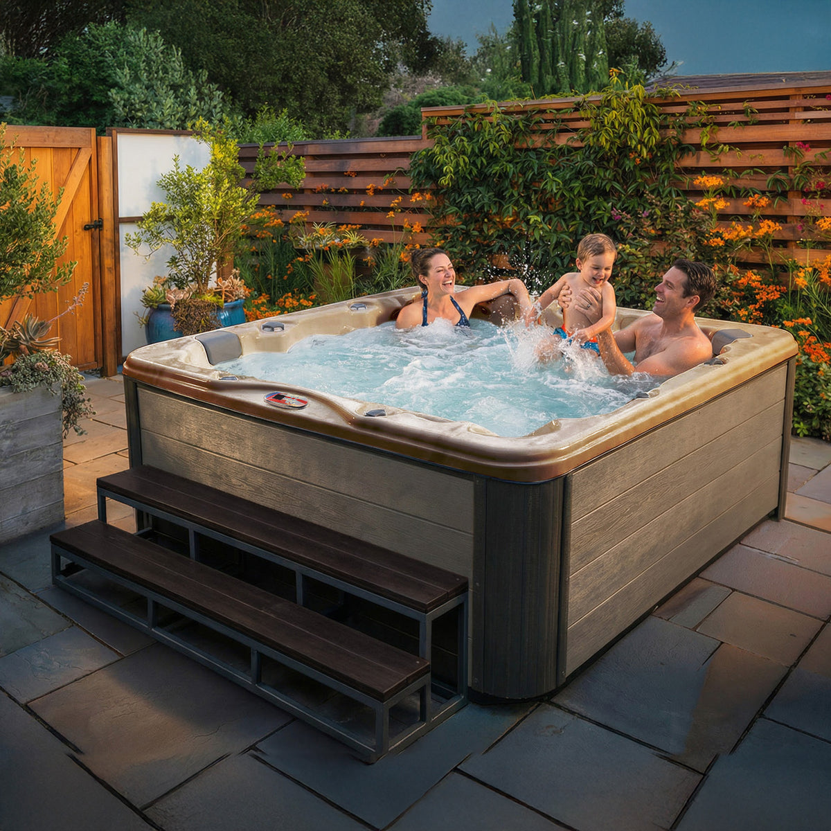 American Spas AMZ756L Lounger Hot Tub - manufacturer product image