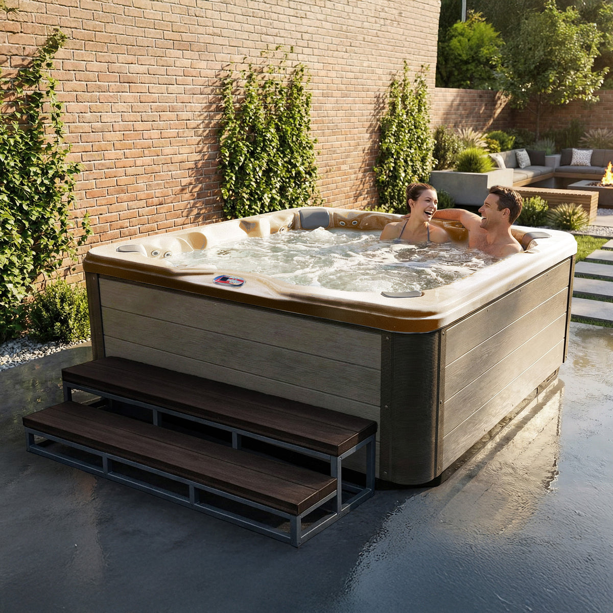 American Spas AMZ756B Bench Hot Tub - manufacturer product image