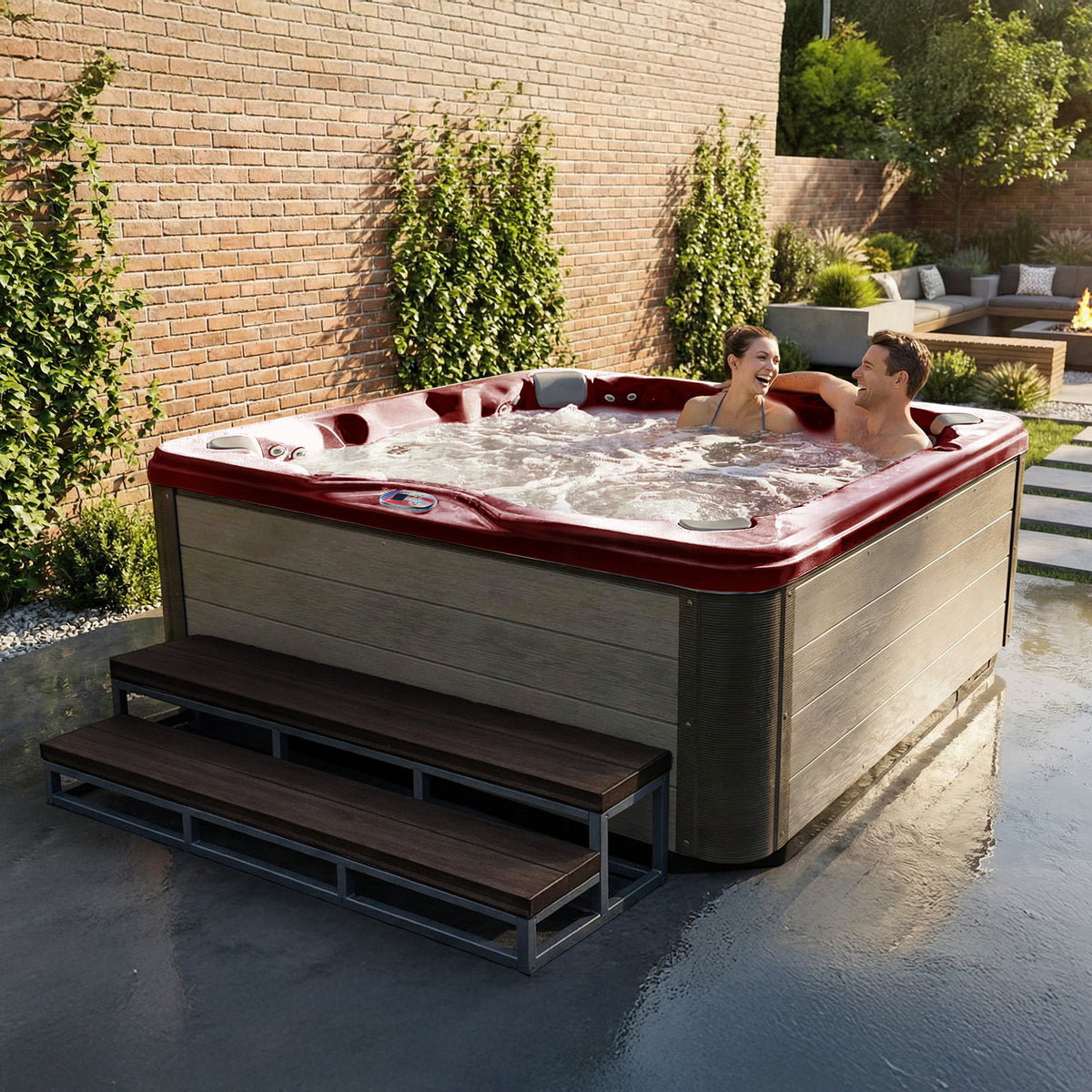 American Spas AMZ756B Bench Hot Tub - manufacturer product image