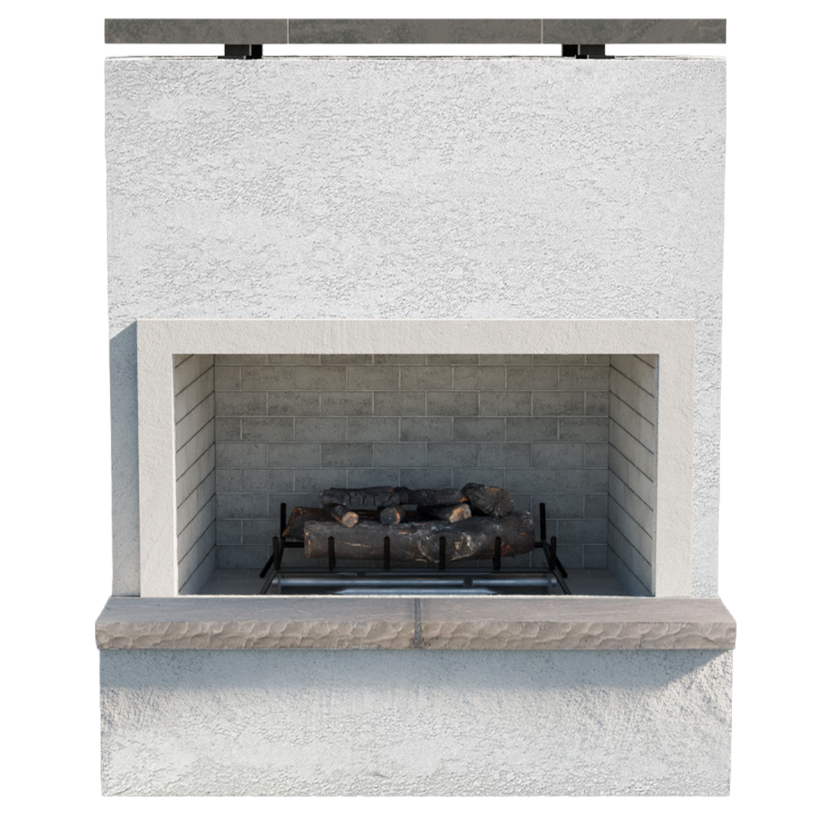 Cal Flame Monterey – Modern Outdoor Gas Fireplace W/ Bottom Mantel - manufacturer product image
