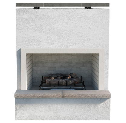 Cal Flame Monterey – Modern Outdoor Gas Fireplace W/ Bottom Mantel - manufacturer product image
