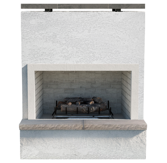 Cal Flame Monterey – Modern Outdoor Gas Fireplace W/ Bottom Mantel - manufacturer product image