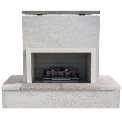 Cal Flame SAHARA Modern Outdoor Gas Fireplace w/ Wrap-Around Mantel - manufacturer product image