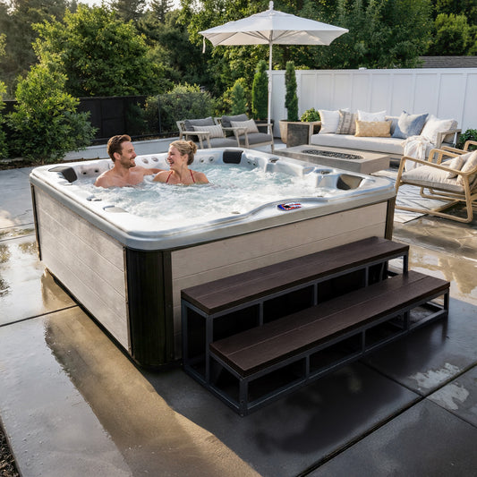 American Spas AMZ772B Bench Hot Tub - manufacturer product image