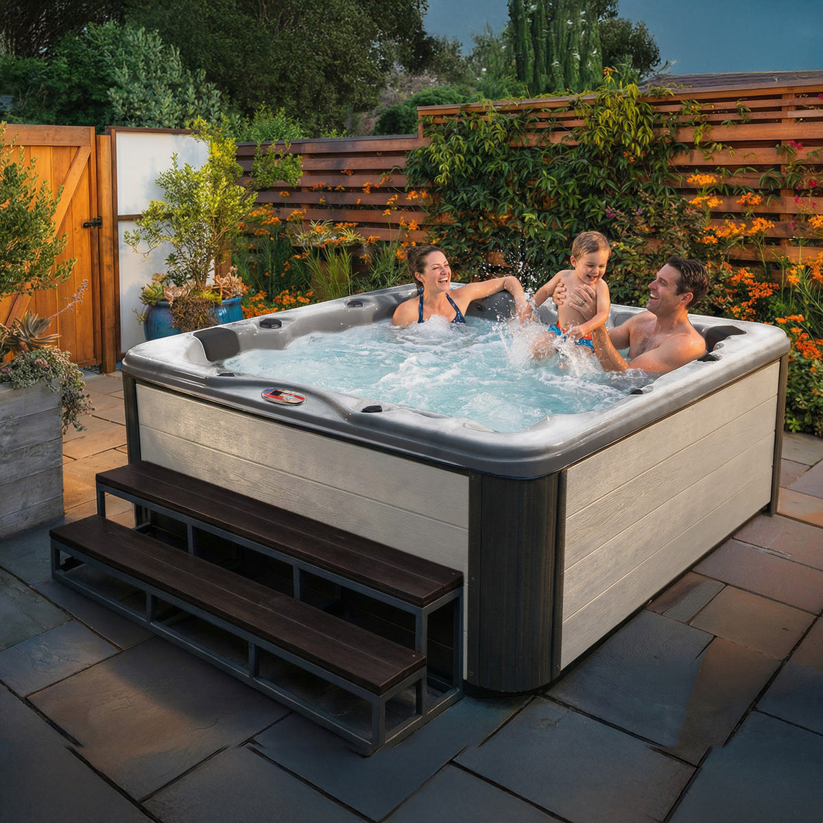 American Spas AMZ772L Lounger Hot Tub - manufacturer product image