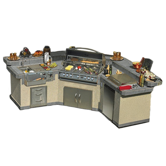 Cal Flame Laguna Q Outdoor Kitchen Island - manufacturer product image