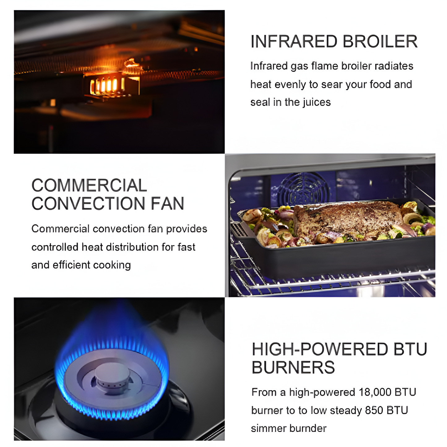 Velori Atelier Series™ – 6 Burner Stainless Gas Range & Oven